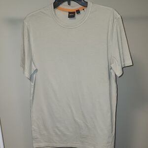 BOSS Men's Light Gray Short Sleeve Tee